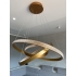 Złota wisząca lampa LED ring 80cm 112Watt L130